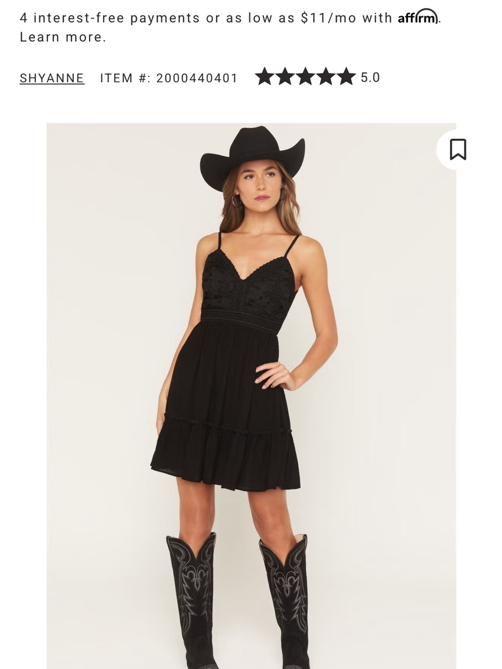 Shyanne Black Lace-Trim Spaghetti-Strap Mini Dress